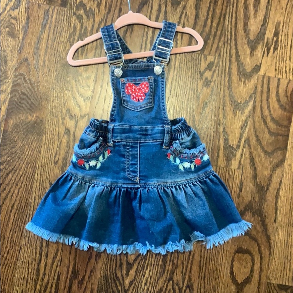 MonnaLisa Bebe Denim Pinafore Dress
